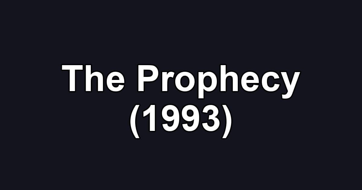 The Prophecy (1993)