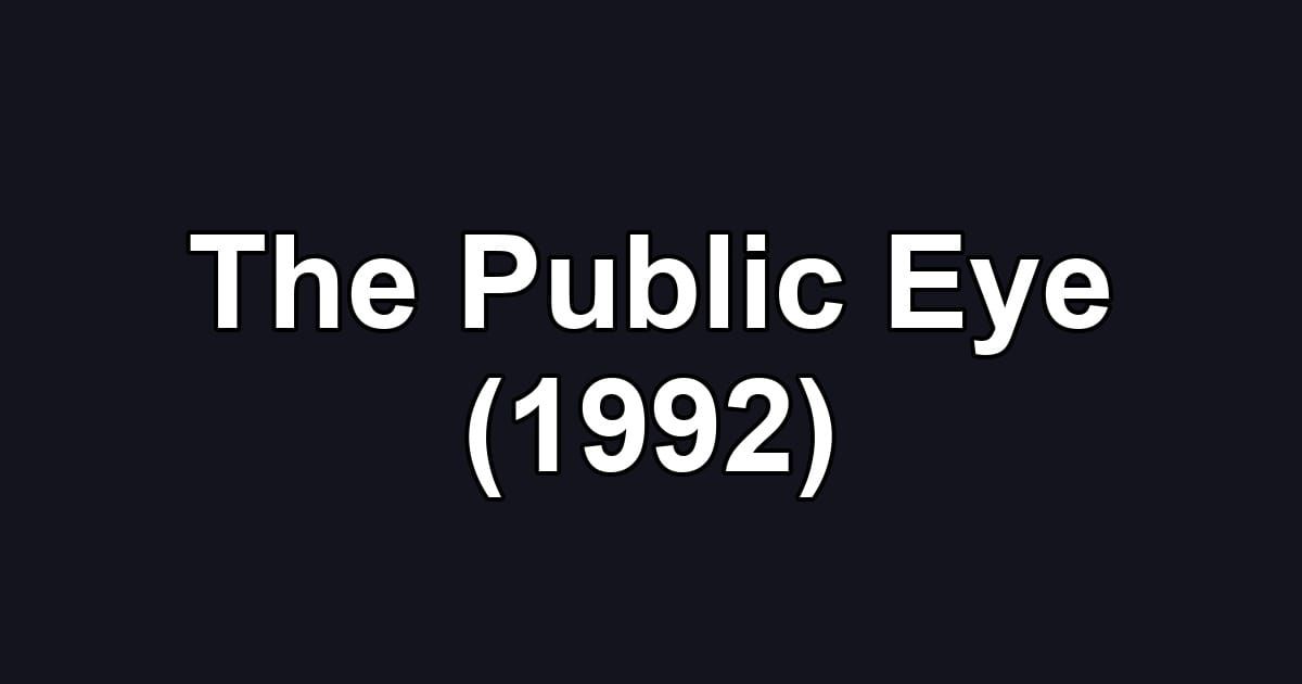 The Public Eye (1992)