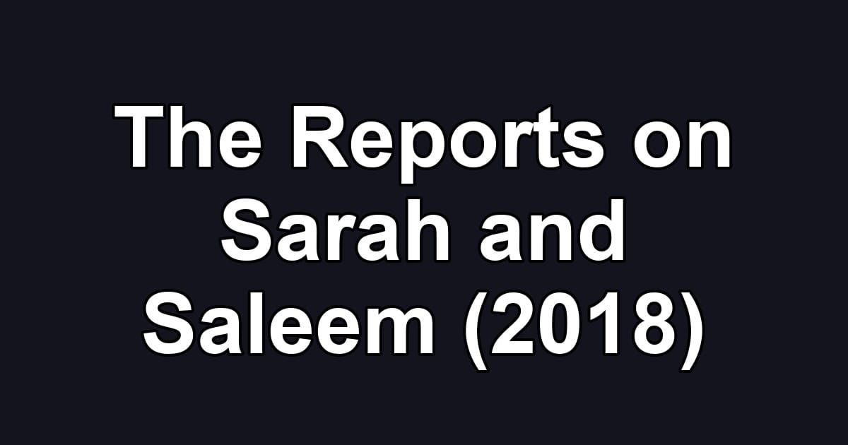 The Reports on Sarah and Saleem (2018)