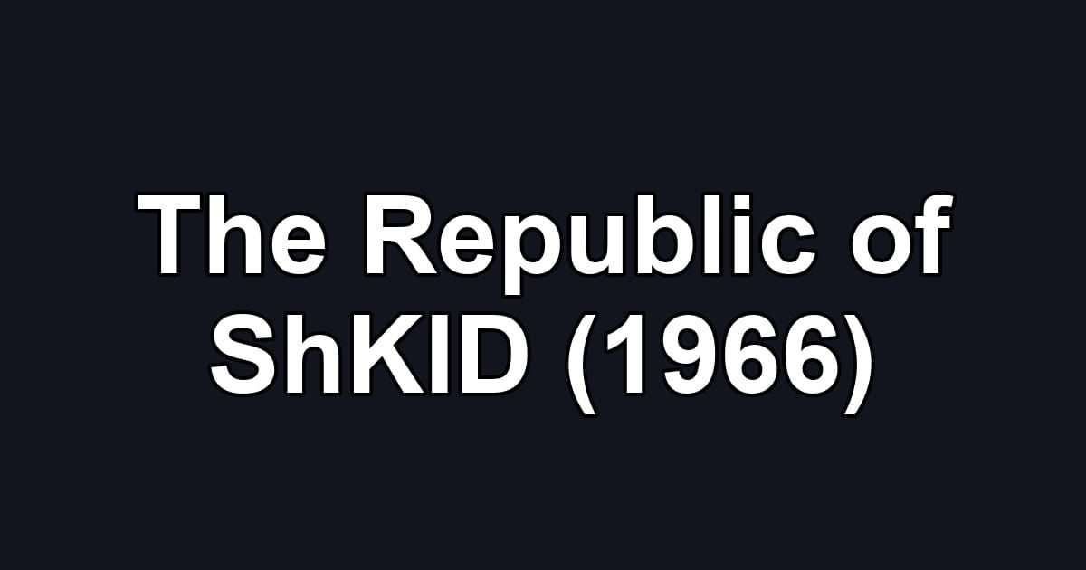 The Republic of ShKID (1966)