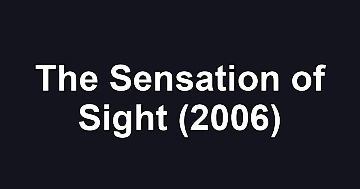 The Sensation of Sight (2006)