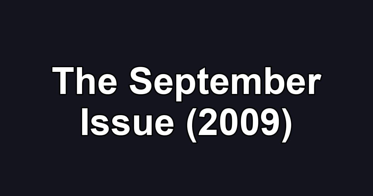 The September Issue (2009)