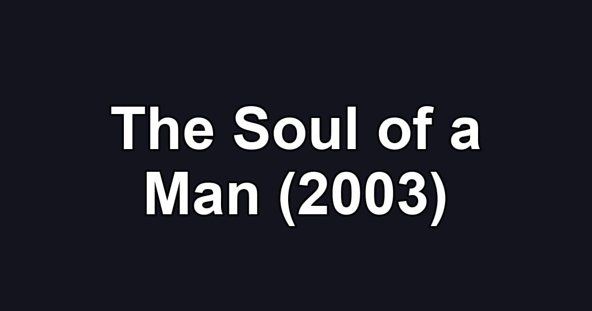 The Soul of a Man (2003)