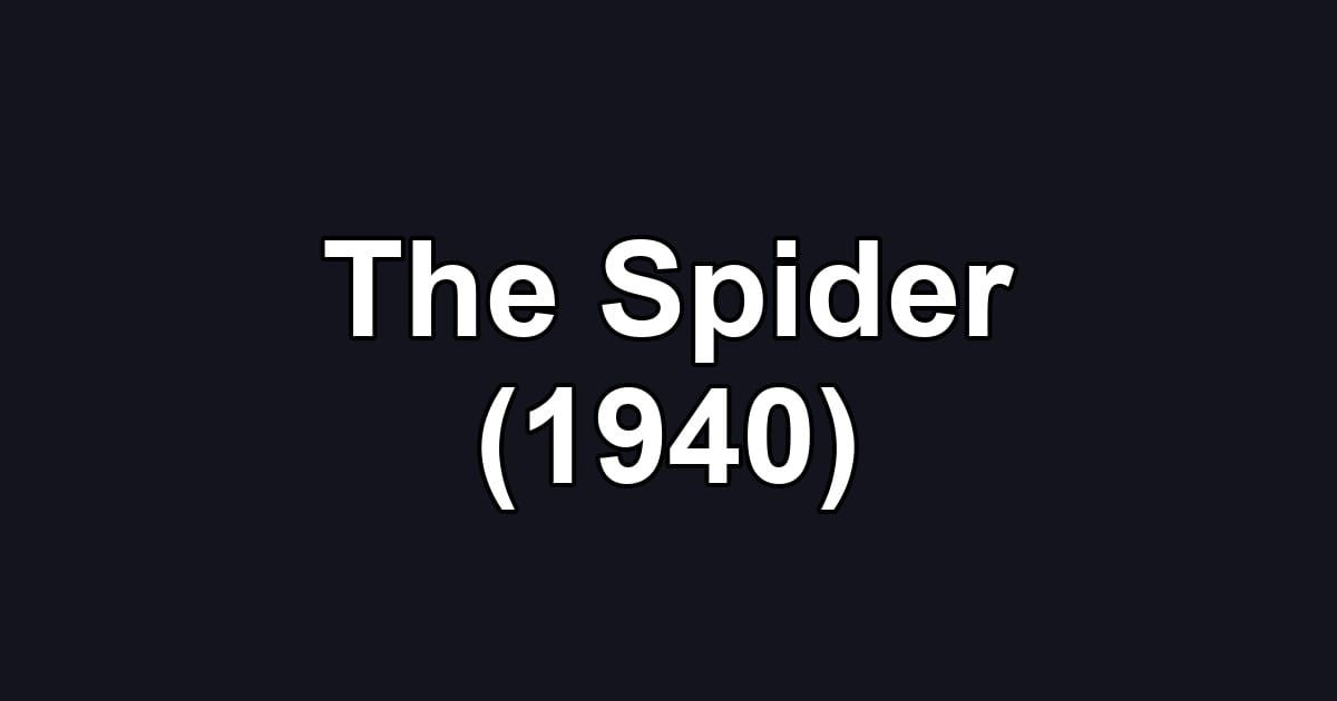 The Spider (1940)