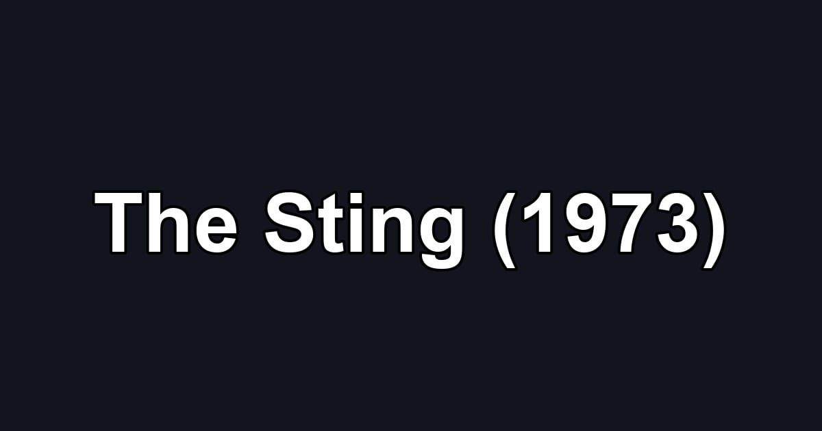 The Sting (1973)