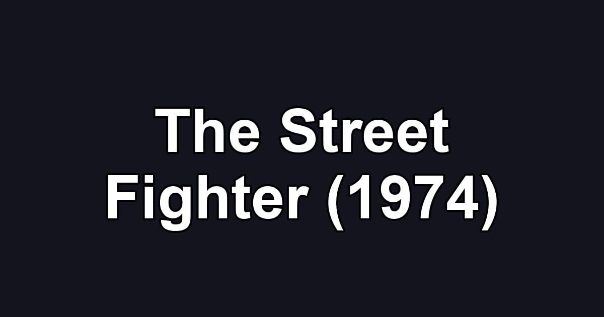 The Street Fighter (1974)
