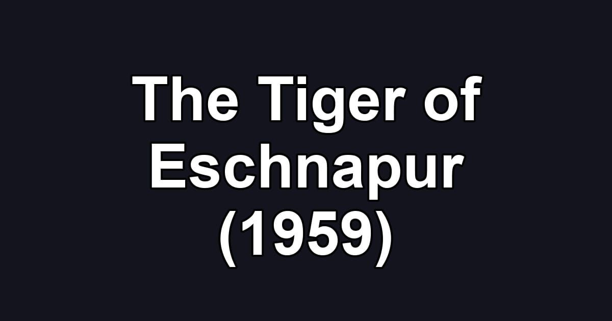 The Tiger of Eschnapur (1959)