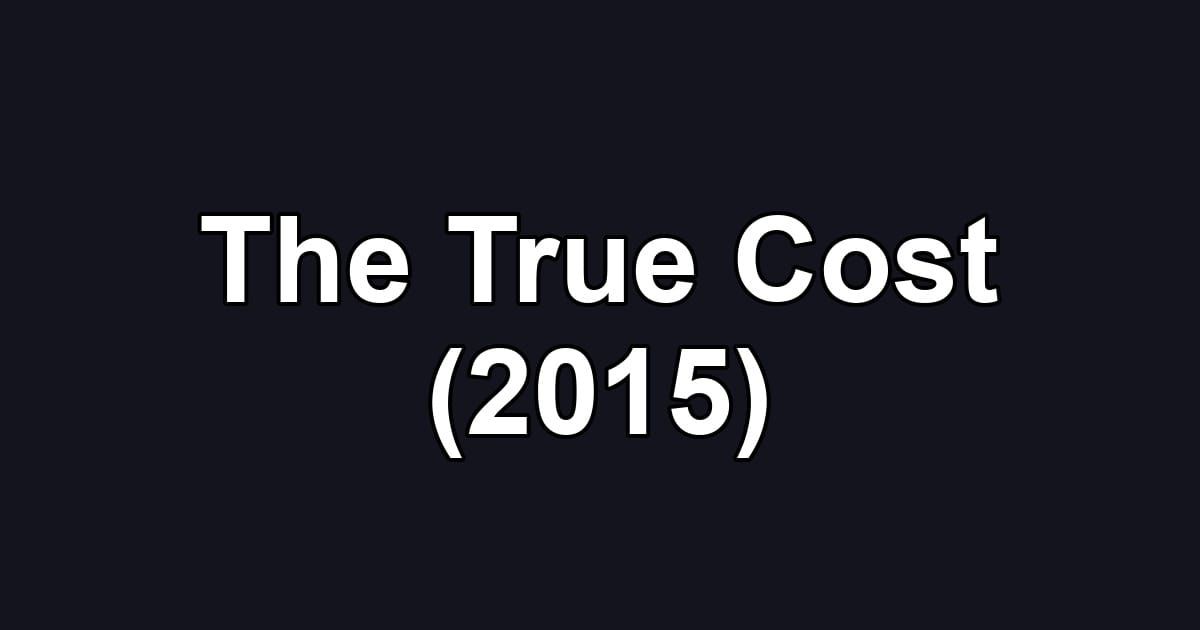 The True Cost (2015)