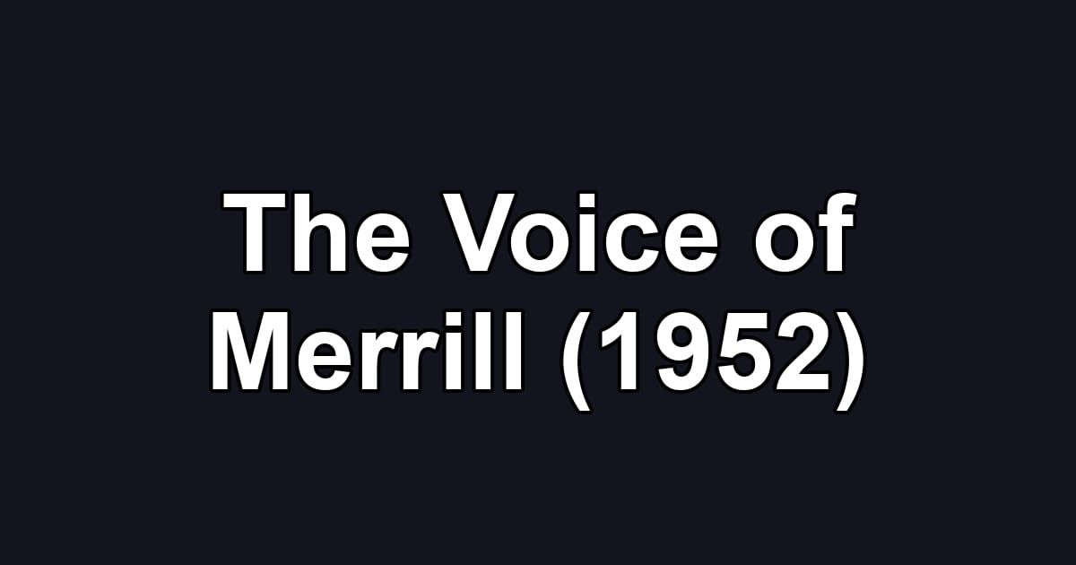 The Voice of Merrill (1952)