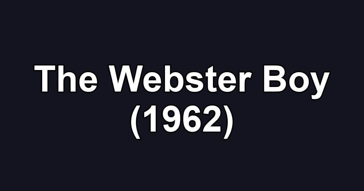 The Webster Boy (1962)