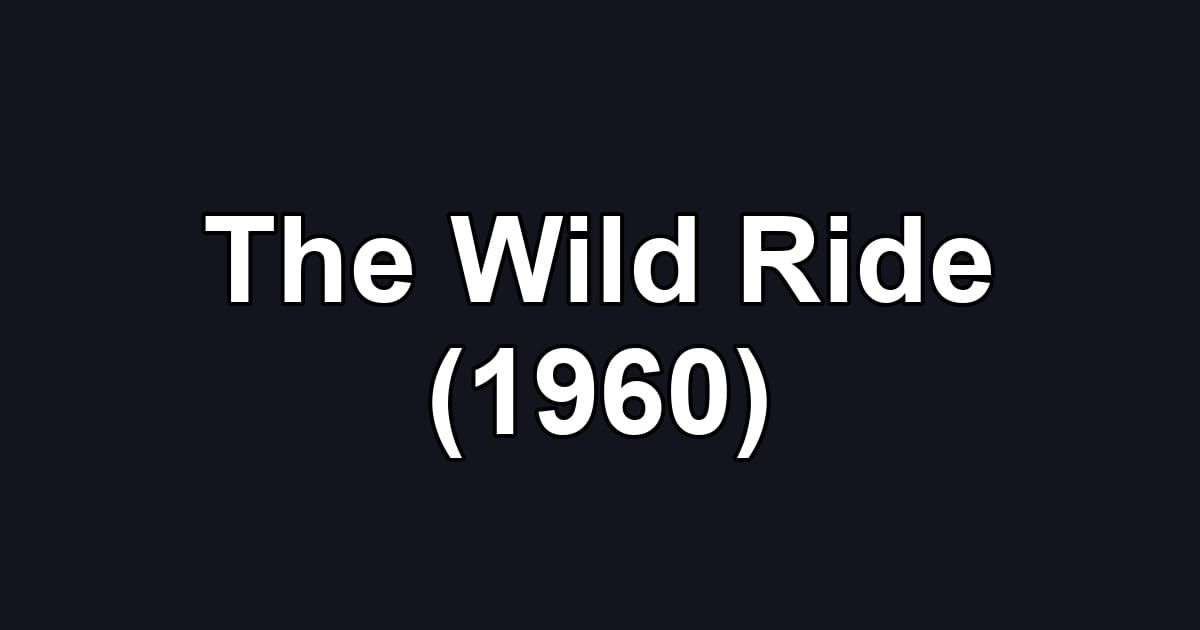 The Wild Ride (1960)