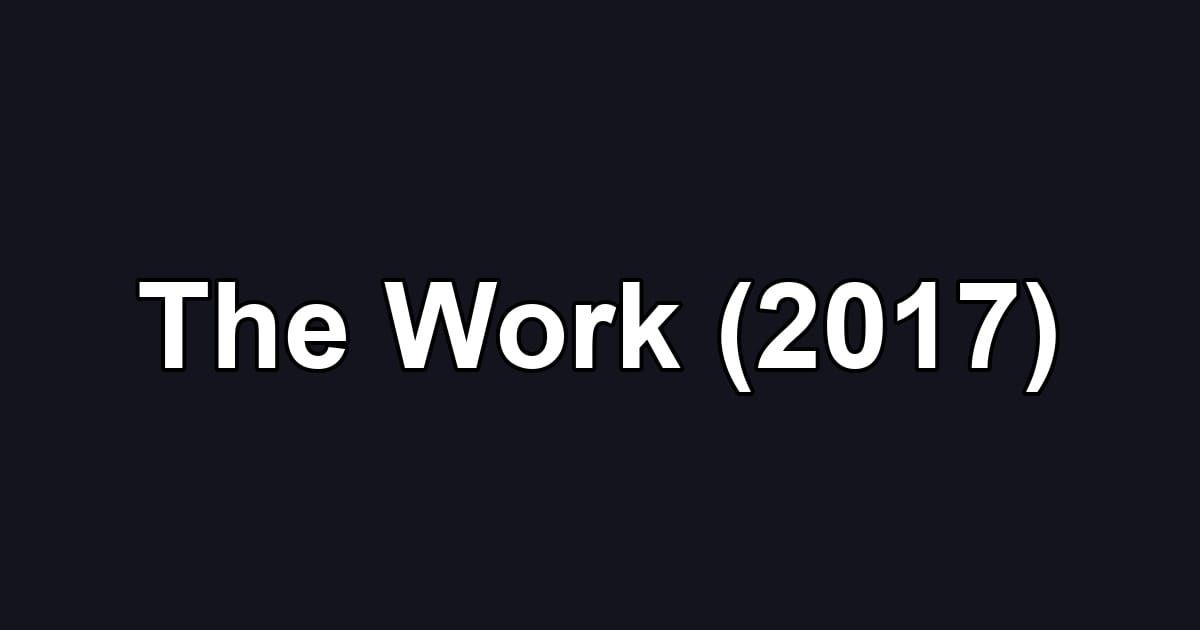 The Work (2017)