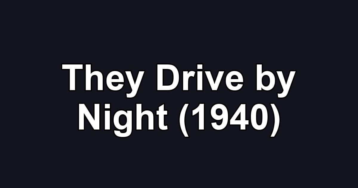 They Drive by Night (1940)