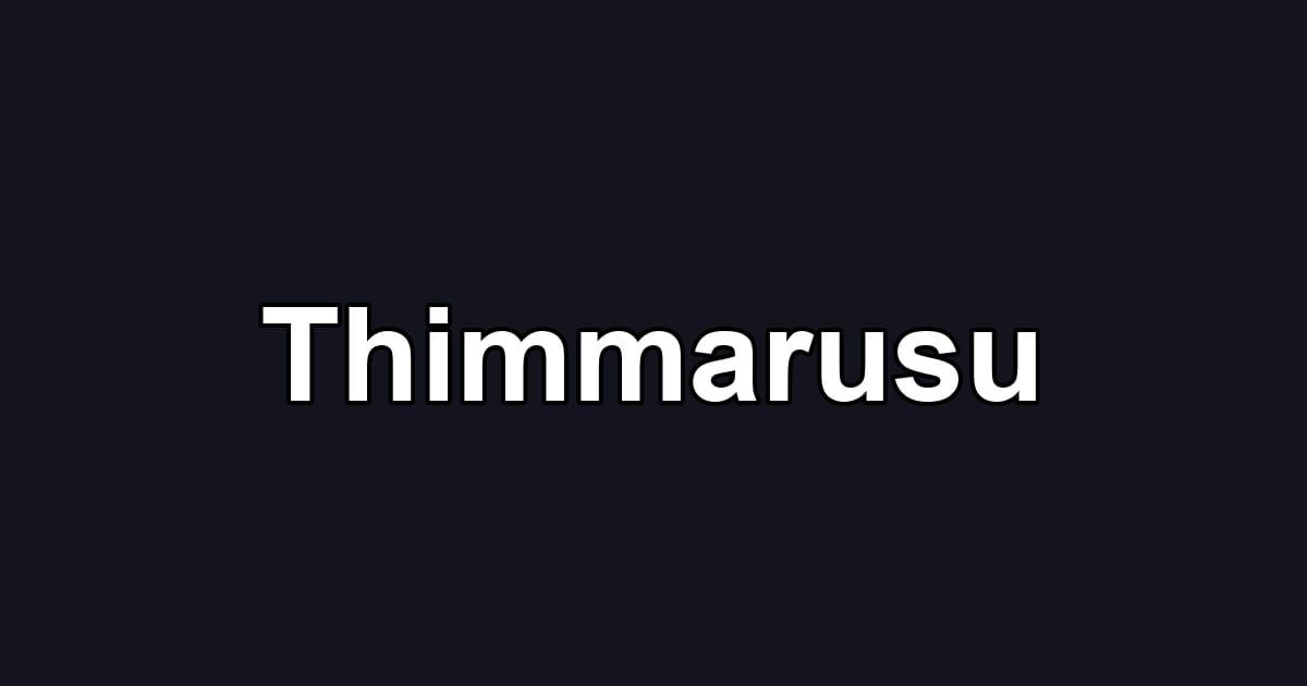 Thimmarusu