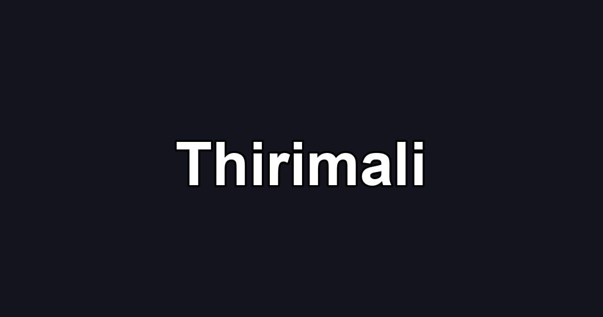 Thirimali