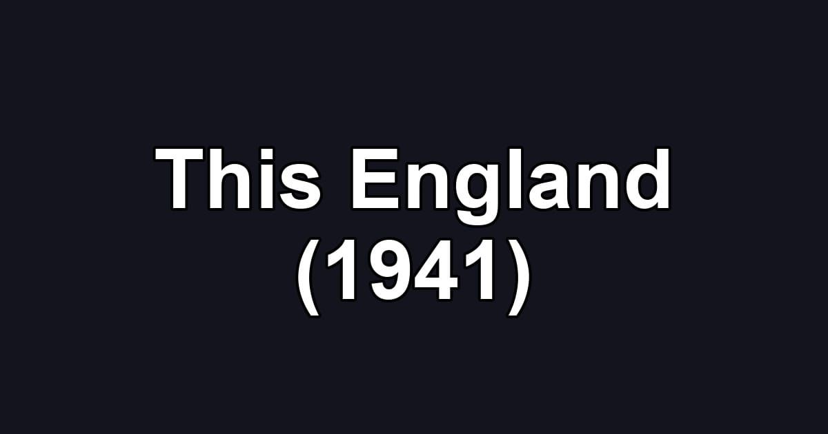 This England (1941)