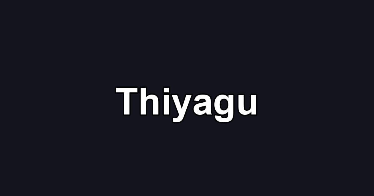 Thiyagu