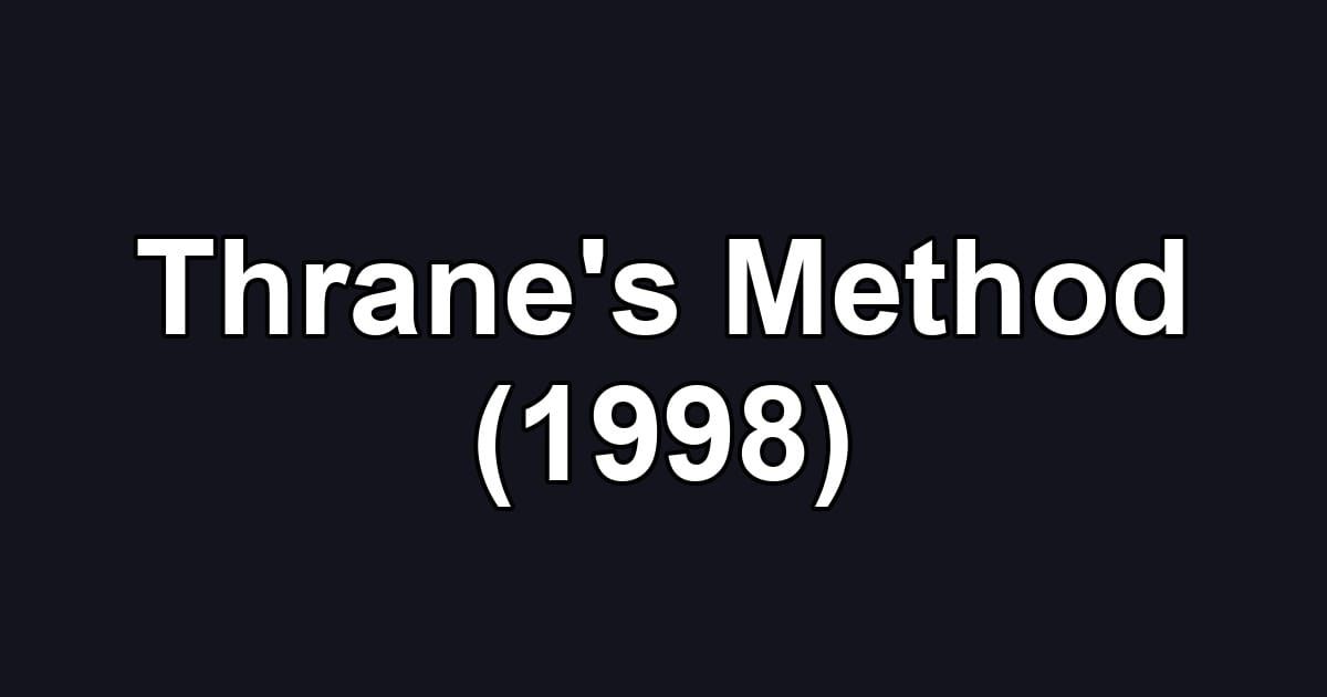 Thrane's Method (1998)
