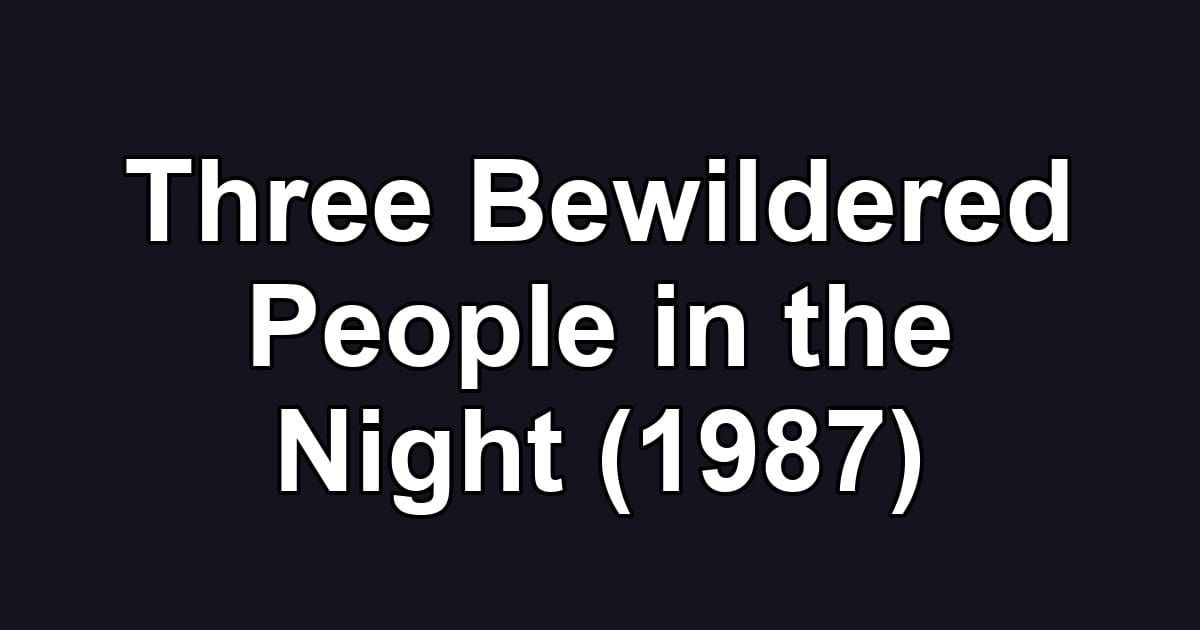 Three Bewildered People in the Night (1987)