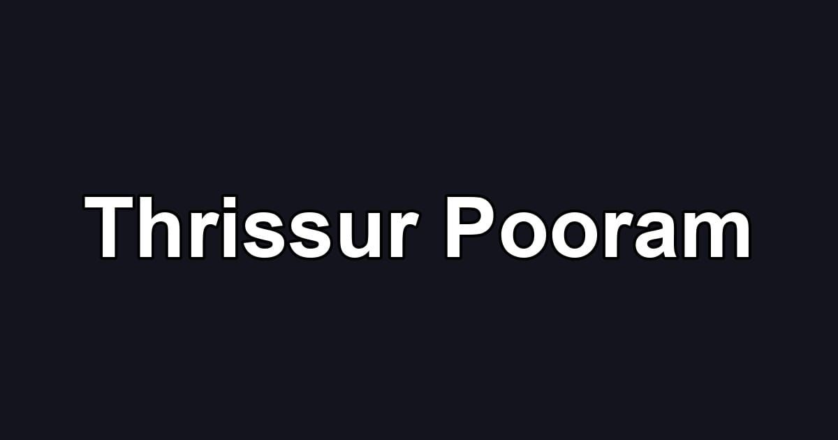 Thrissur Pooram