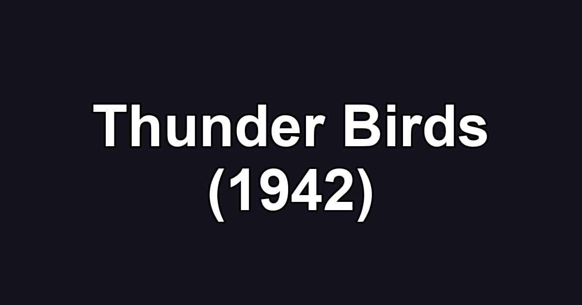 Thunder Birds (1942)