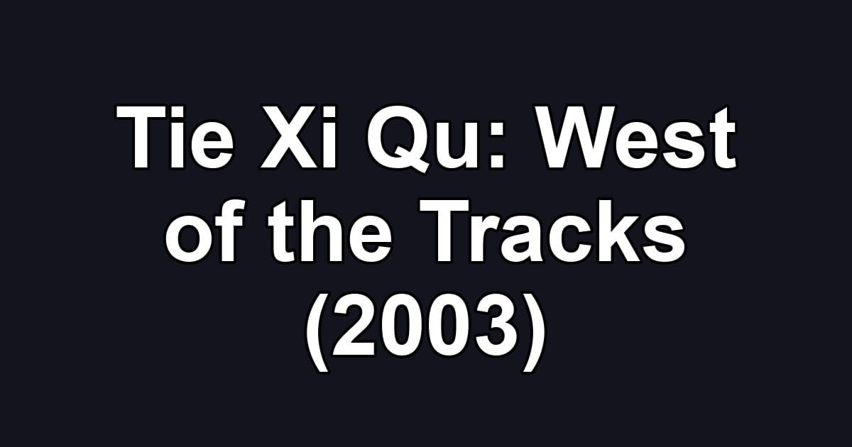 Tie Xi Qu: West of the Tracks (2003)