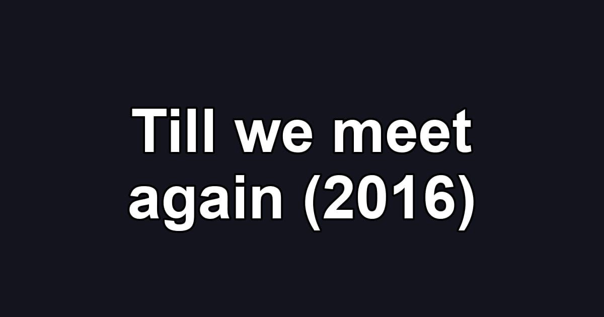 Till we meet again (2016)