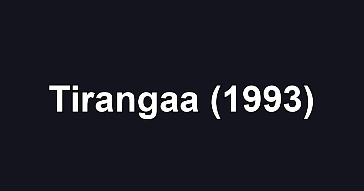 Tirangaa (1993)