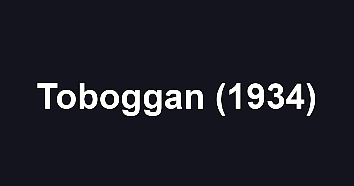Toboggan (1934)