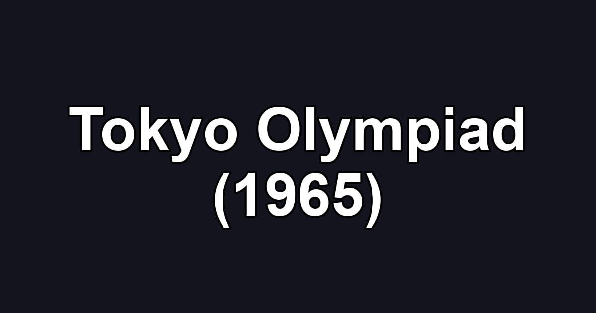 Tokyo Olympiad (1965)