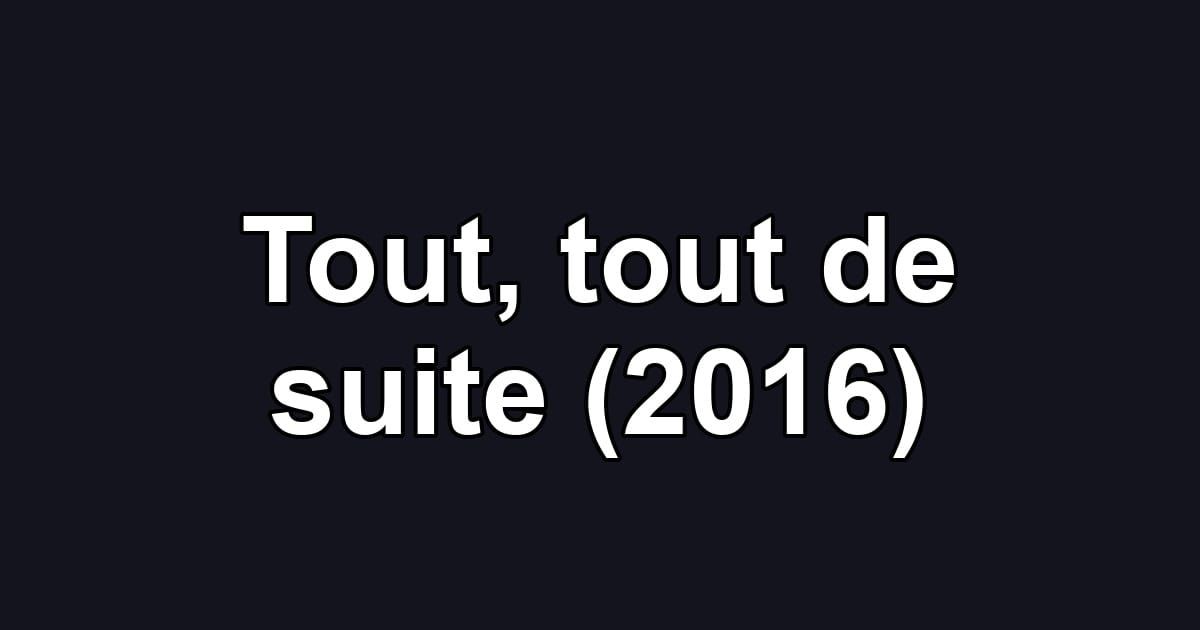 Tout, tout de suite (2016)