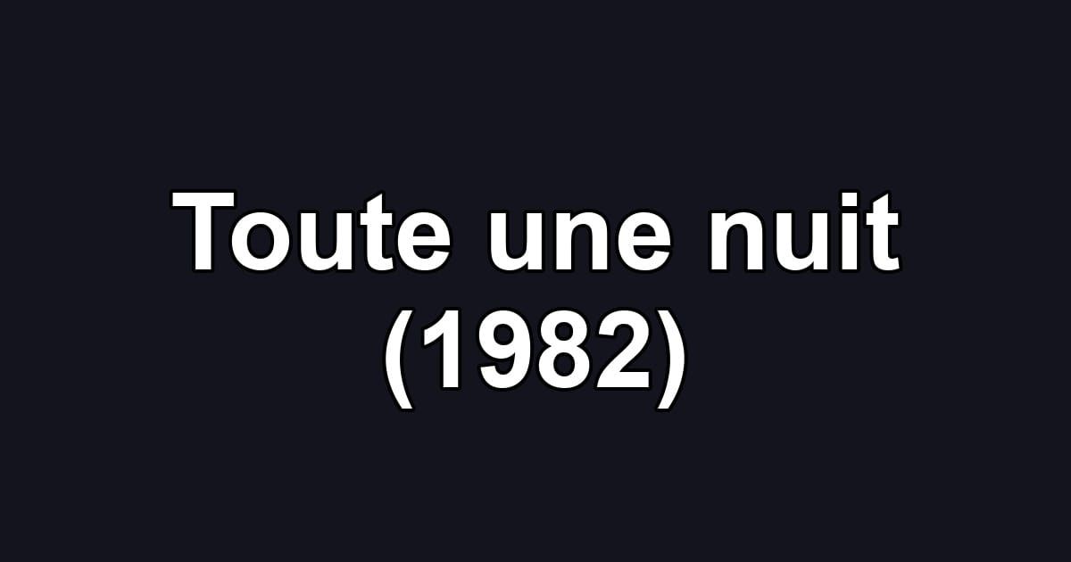 Toute une nuit (1982)