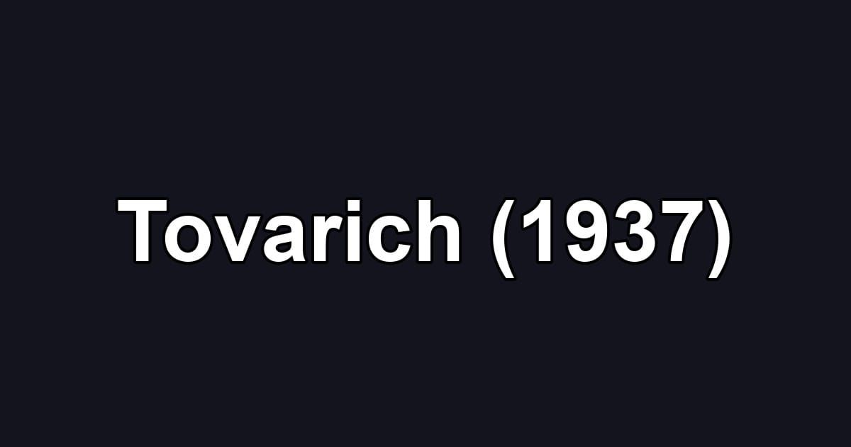 Tovarich (1937)