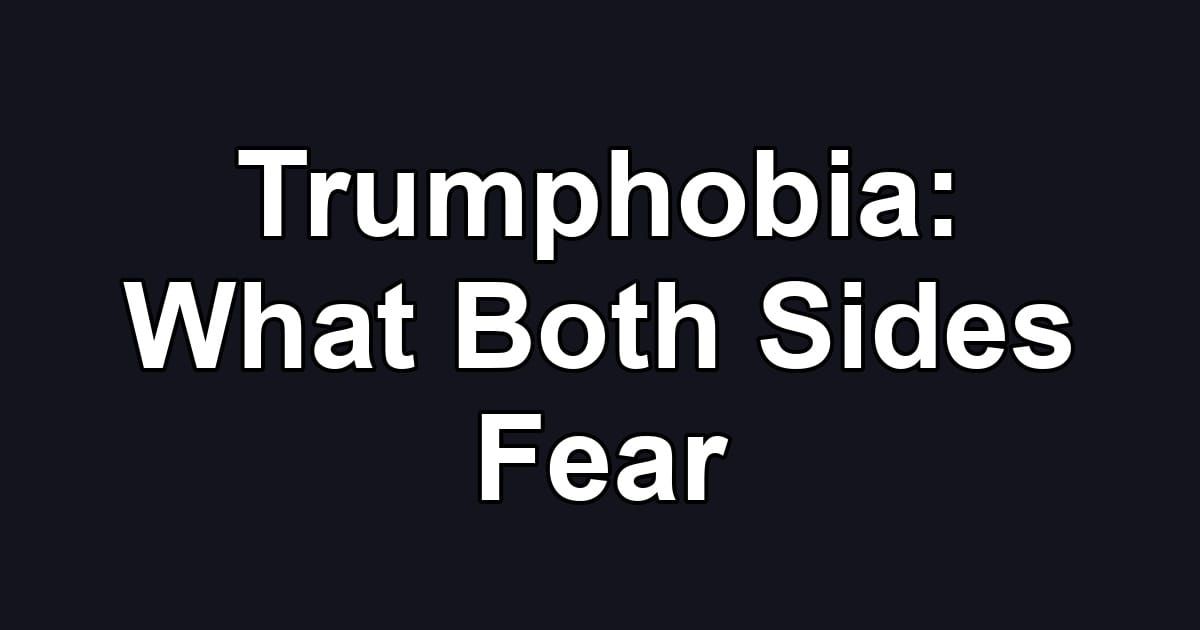 Trumphobia: What Both Sides Fear