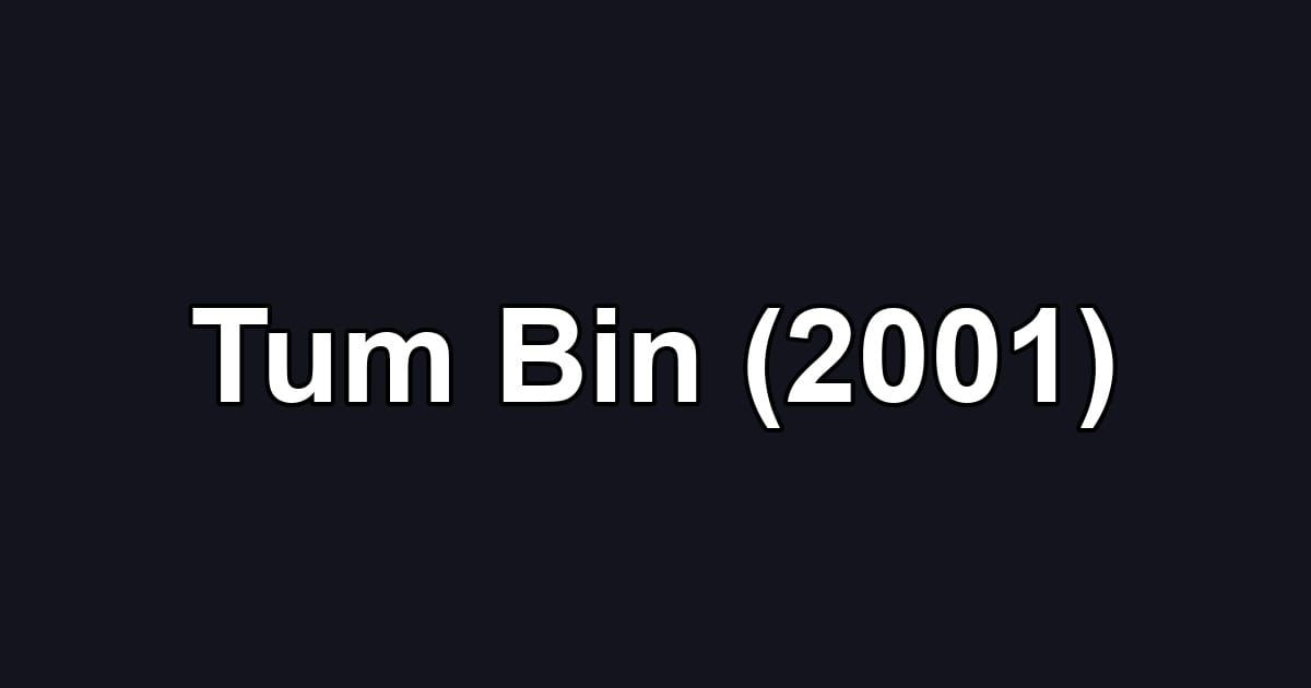 Tum Bin (2001)