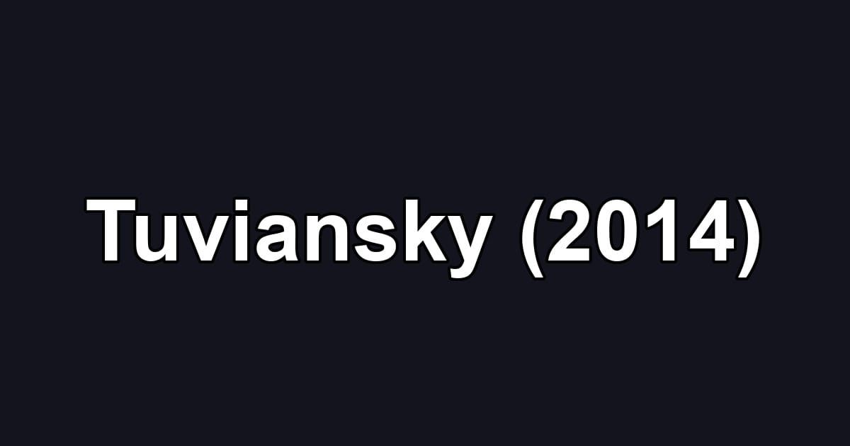 Tuviansky (2014)
