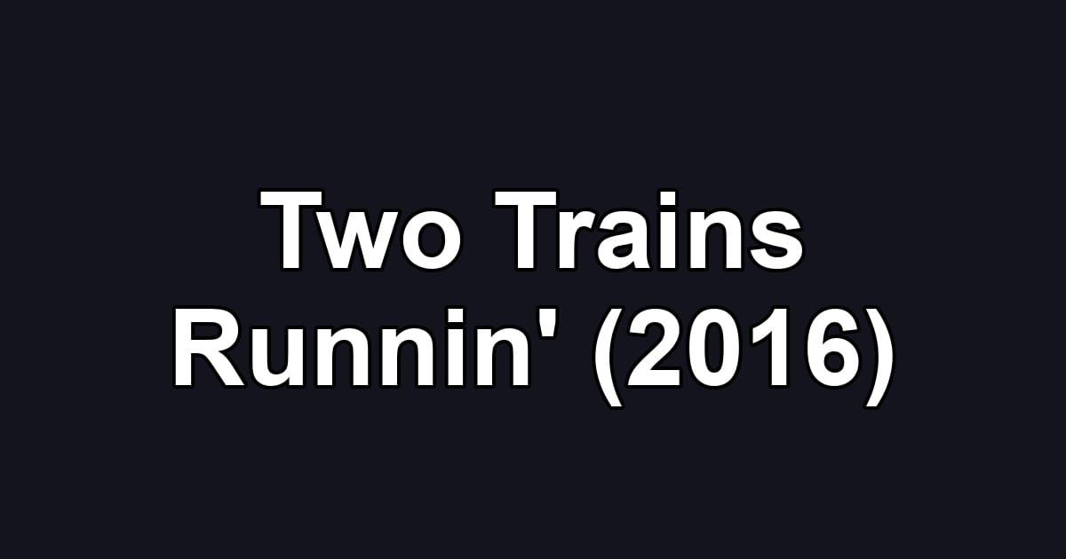 Two Trains Runnin' (2016)