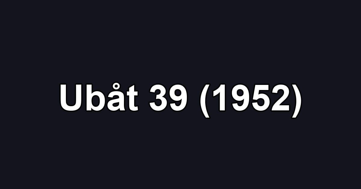 Ubåt 39 (1952)