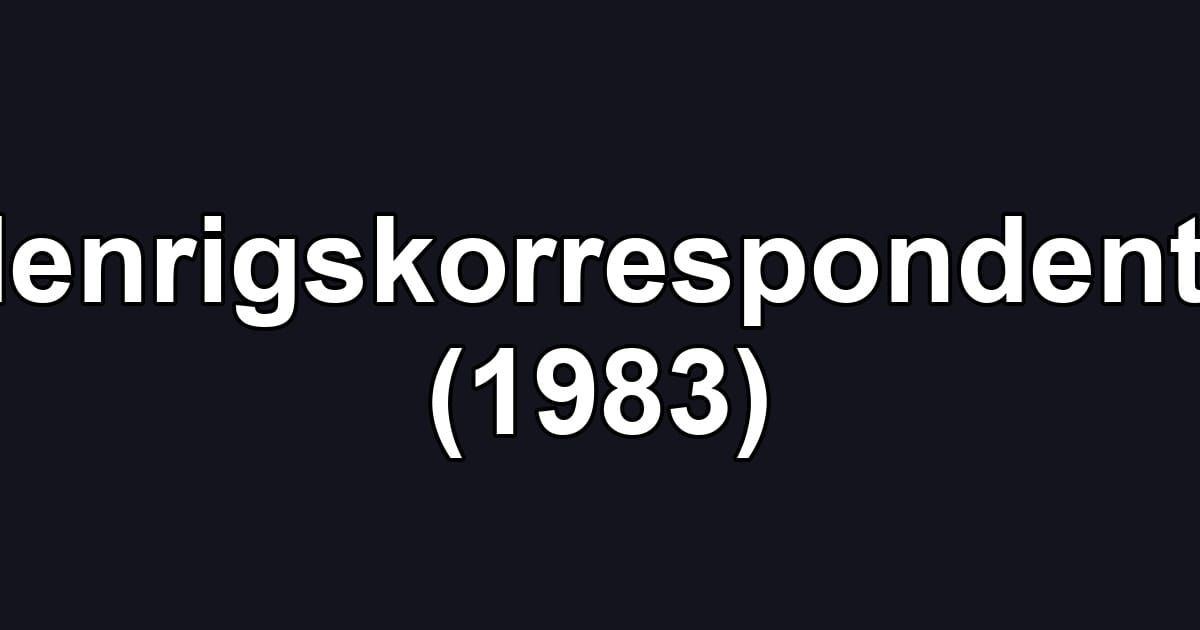 Udenrigskorrespondenten (1983)