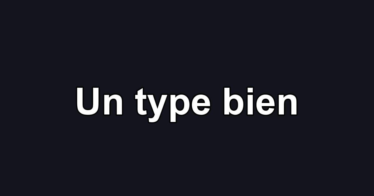 Un type bien
