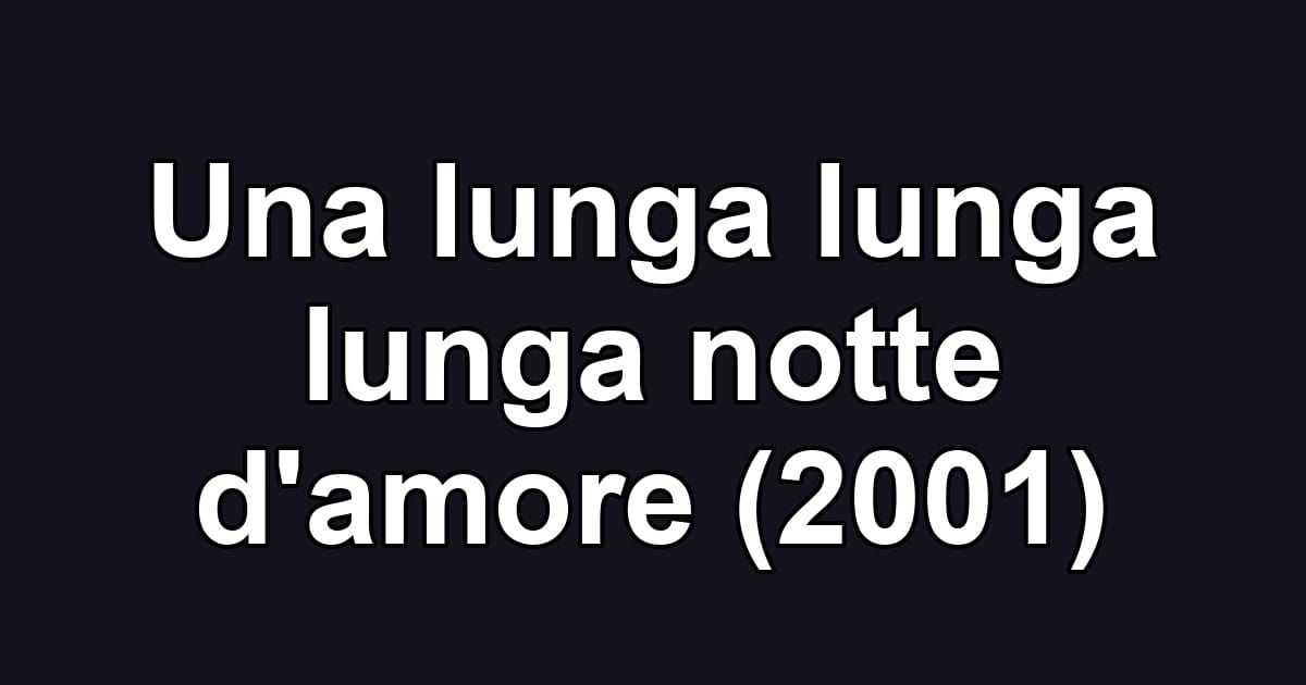 Una lunga lunga lunga notte d'amore (2001)