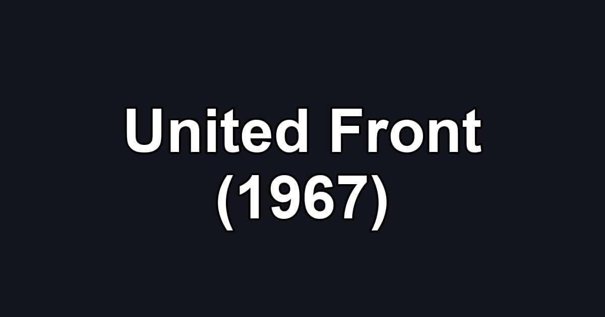 United Front (1967)