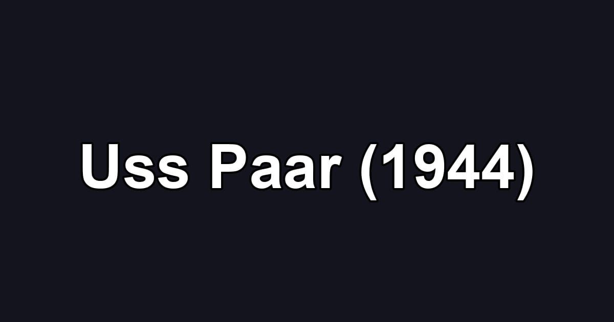 Uss Paar (1944)