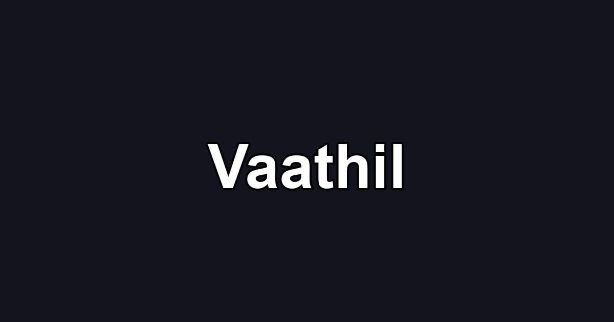 Vaathil