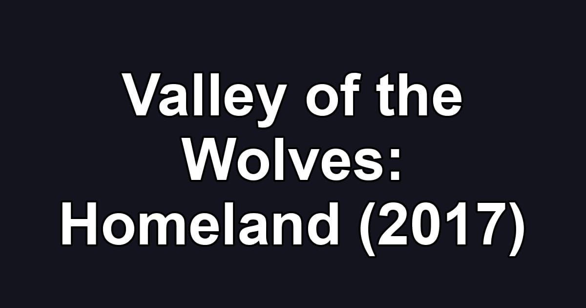 Valley of the Wolves: Homeland (2017)