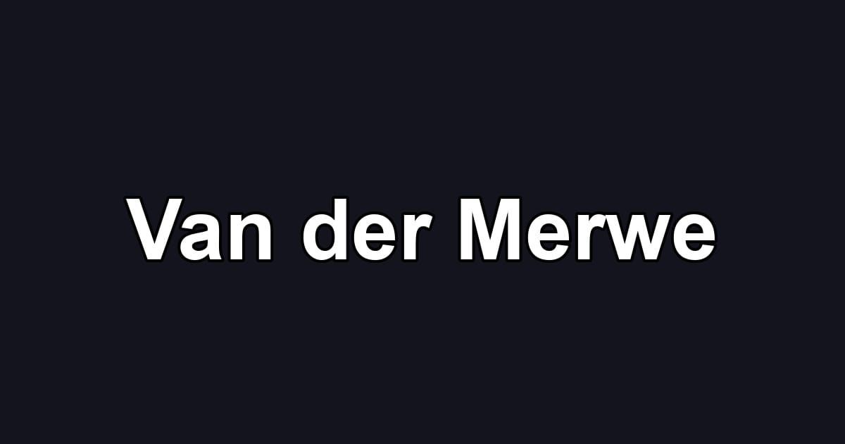 Van der Merwe