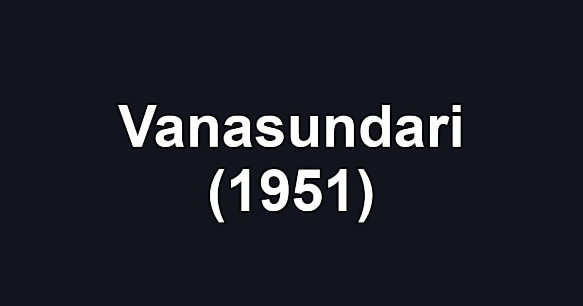 Vanasundari (1951)