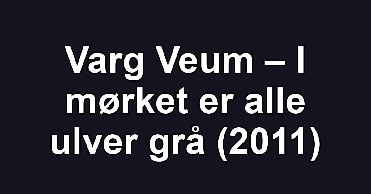 Varg Veum – I mørket er alle ulver grå (2011)