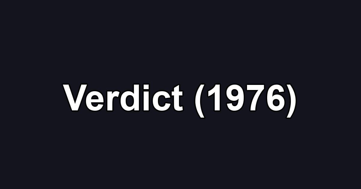 Verdict (1976)