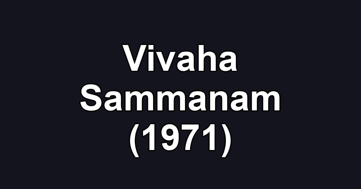 Vivaha Sammanam (1971)